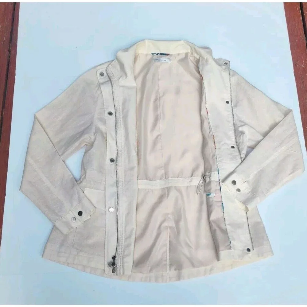 Peter Millar Women Linen/ Cotton Field Beige Discovery Jacket , Size Large‎ - Picture 5 of 15